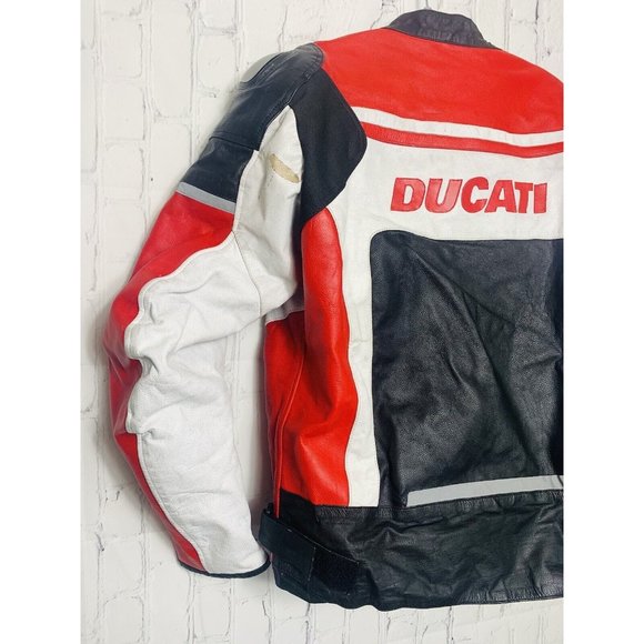 Mens Ducati Dainese Corse Perforated Leather Motorcycle Jacket XXL - Picture 13 of 16